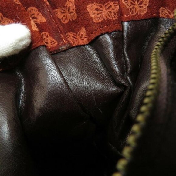 Bottega Veneta Vintage Drawstring Top w Envelope Embossed Orange Butterfly Flap - Picture 10 of 11